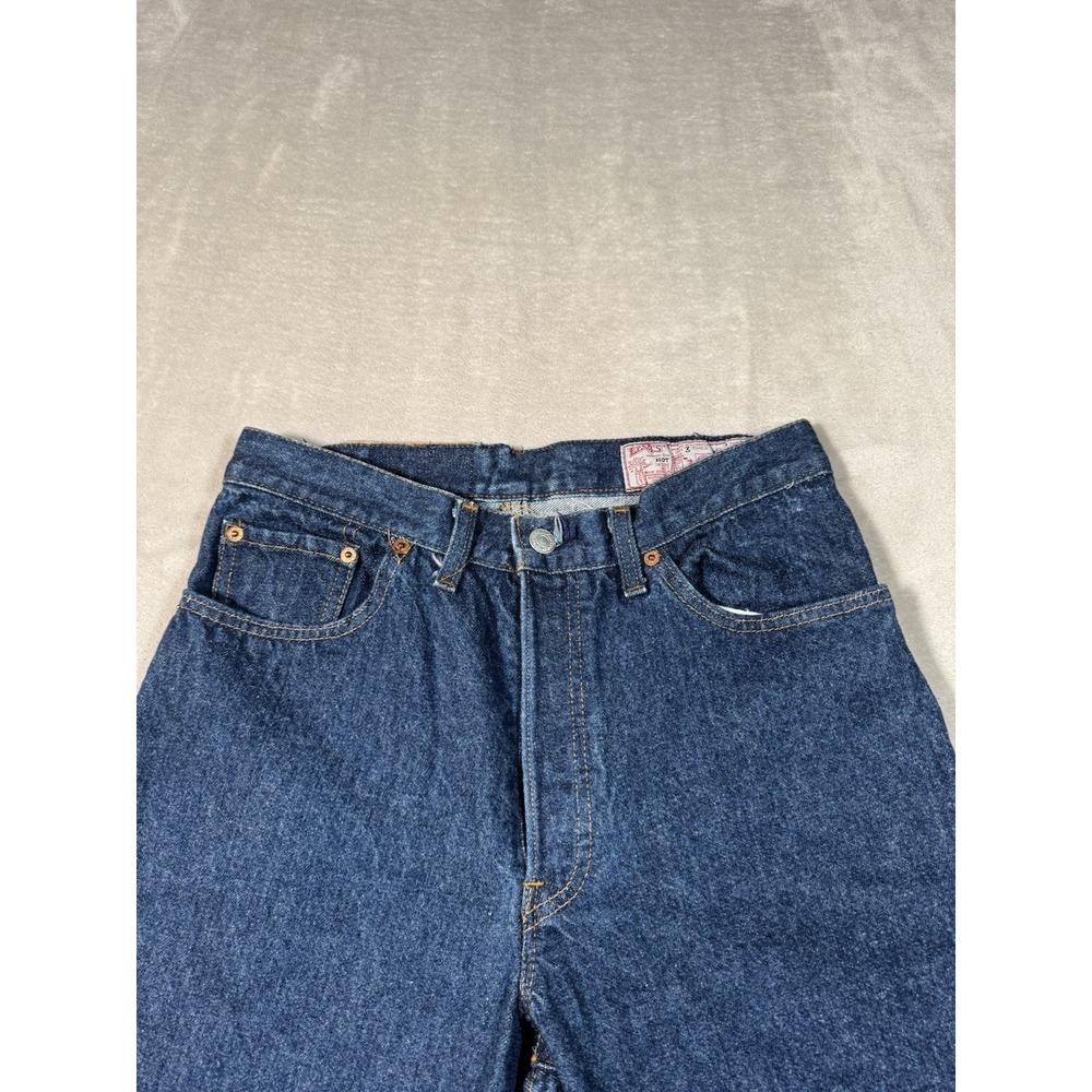 Vintage 80s Levis 501xx Jeans Womens Size 28x33 Blue Dark Button Fly MADE IN USA - Picture 3 of 16